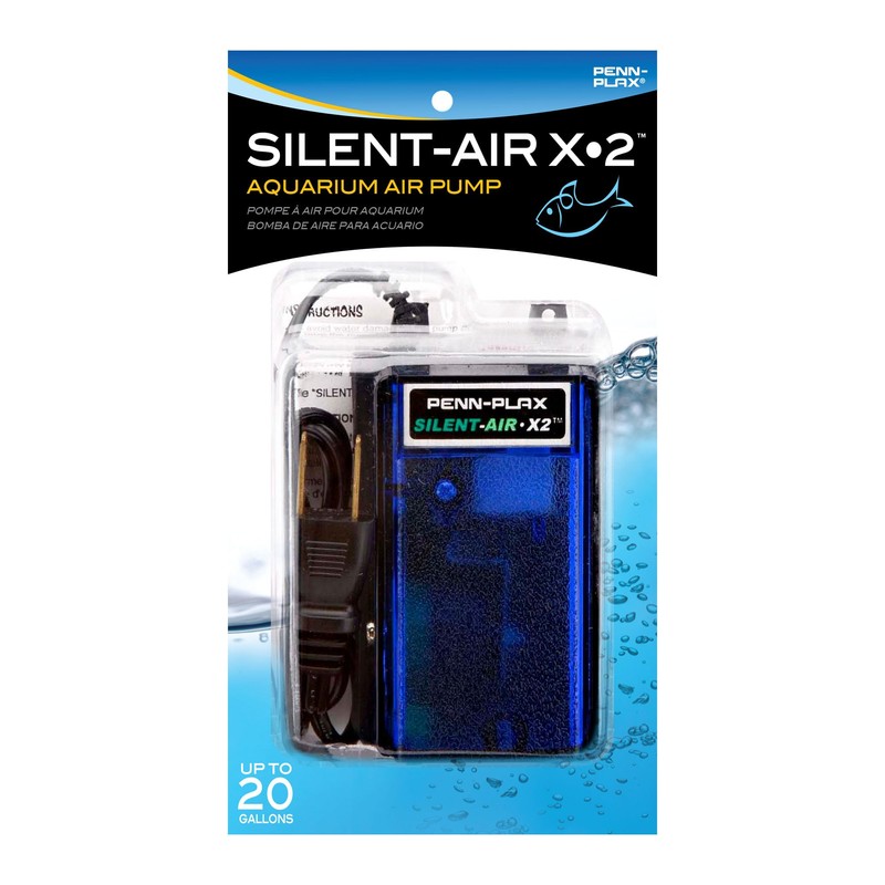 Penn-Plax Silent-Air Aquarium Air Pump - 20 Gal