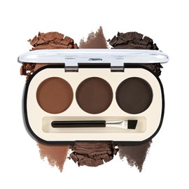 AFGHOUZ 3 Colors Eyebrow Powder Set, Brow Powder Makeup Palette, Waterproof Highly Pigmented, Eye Contour Kit with With Brow Brush