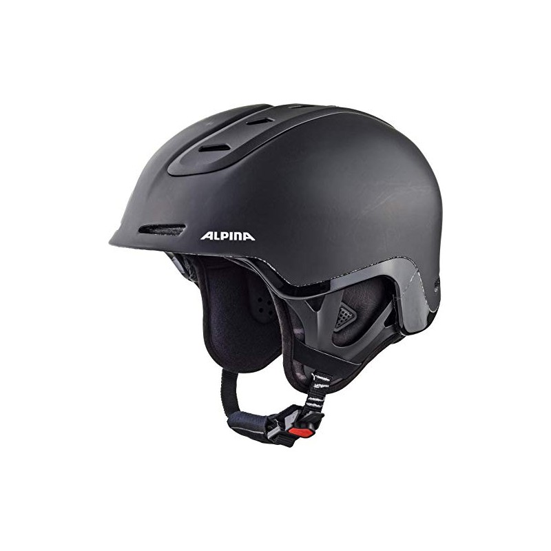 ALPINA Unisex - Adult, SPINE ski helmet, black matt, 58-61