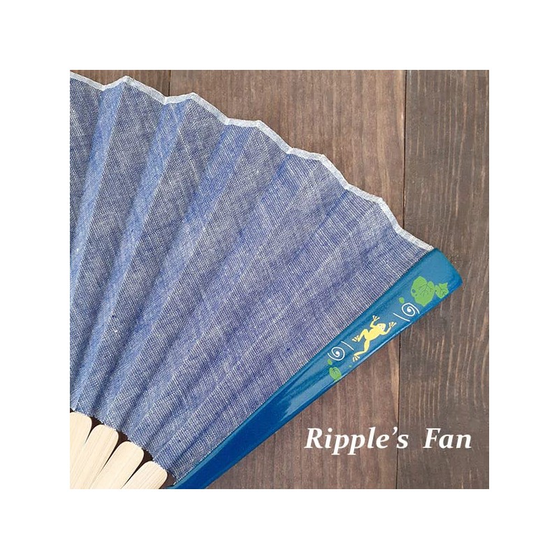 Ken Onishi Folding Fan Rib-Print Fan 9.1 inches (23 cm),