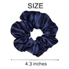 Sufermoe 6 Pcs Satin Silk Hair Scrunchies, Navy Blue, Soft