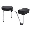 Pedicure Stool with Footrest, Soft Cushion Pedicure Adjustable Height &