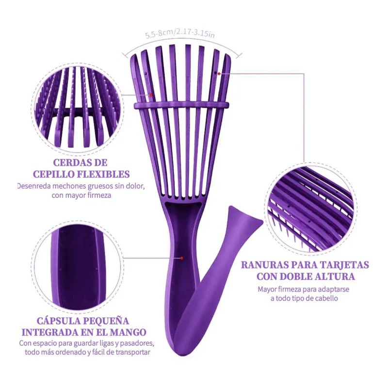 2pz Cepillo Para Cabello Desenredar El Cabello Rizado Mujere