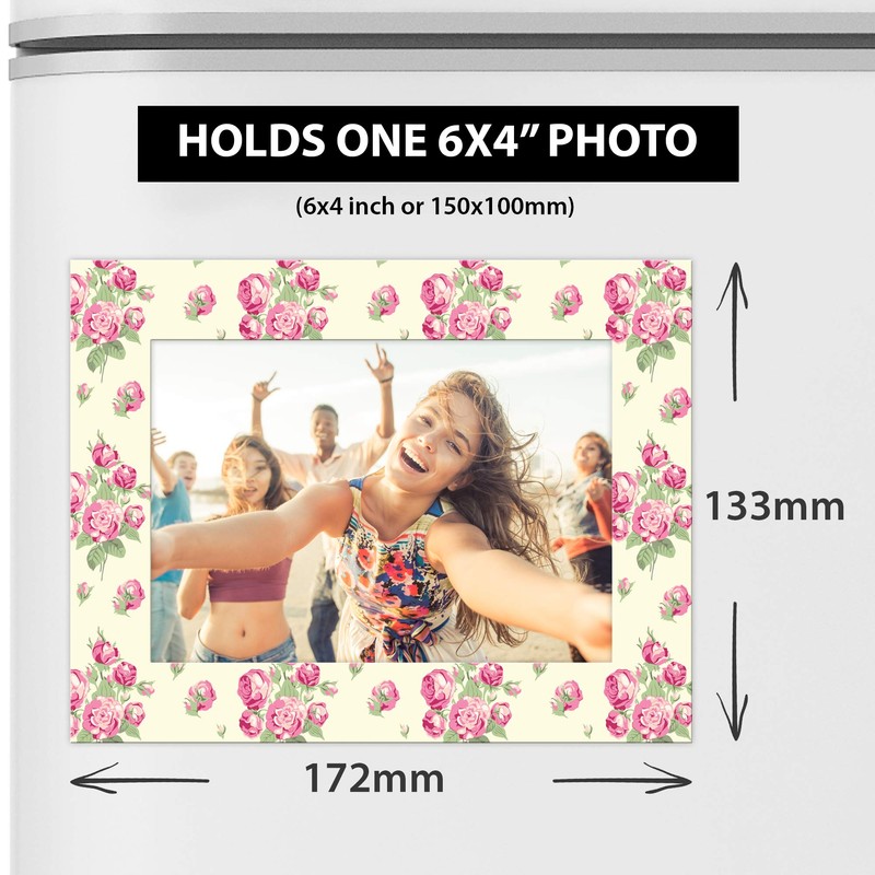 Shot2go Pack of 12 Magnetic Photo Fridge Frames 4x6 Vintage
