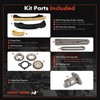 A-Premium 9PCS Engine Timing Chain Kit W/Sprocket & Tensioner &
