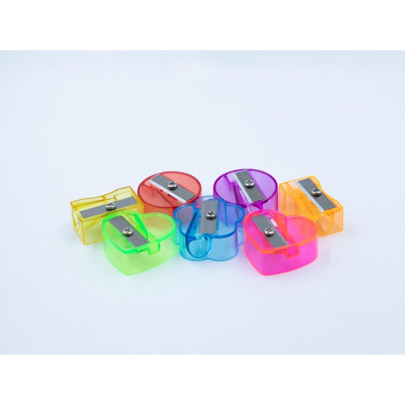 Koovi – Sacapuntas Transparentes, Bote C/100 PZ, afilador de lápices