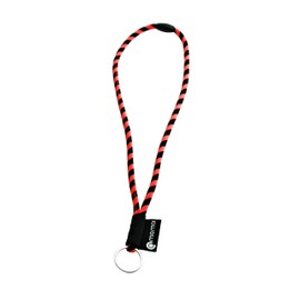 Mia Mai Tubular Lanyard (45 cm) Lanyard with Safety Clasp, Key Ring Keyring (Red/Black)