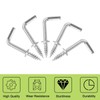UFURMATE 1/2" Screw Hooks, 150 Pieces Carbon Steel Coated L