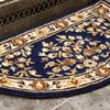 Minuteman International Blue, 44x22-in Oriental Half Round Rug