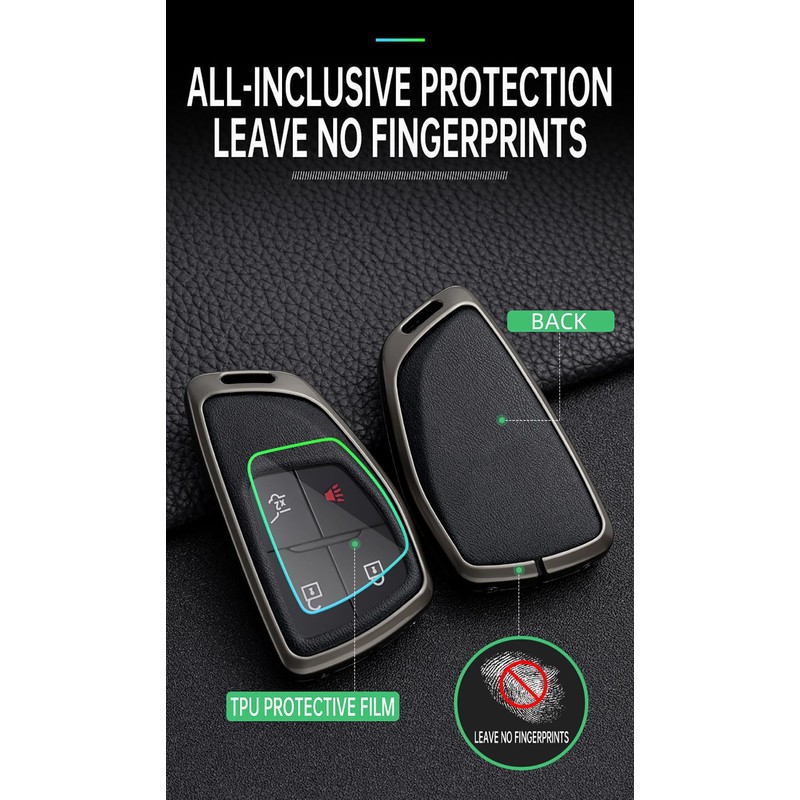 KUNIO Car Key Fob Cover Case Compatible with Chevy Silverado