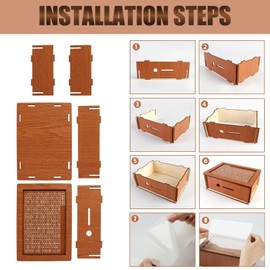 10000 Savings Challenge Box, Money Saving Box, 2024 Upgraded Cash Vault Wooden Savings Box 10000, Retro Style Handmade Savings Box, Cash Box with Target and Counter, Cultivate Good Saving Habits