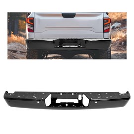 KUAFU Rear Bumper Face Bar Compatible with 2016-2021 Nissan Titan/Titan XD NI1102163 85030EZ50A With Sensor Holes w/o Blind Spot Powder Coated Black