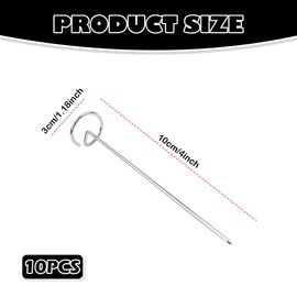 10 Pcs Stainless Steel Skewers for Air Fryer ，Reusable Skewers for Oven, Camping, and Kebab Cooking