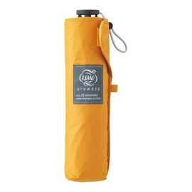 Moonbat 10298 3 Second Urawaza Slim, Lightweight, Folding Umbrella, UV Protection, Rain or Shining, canary