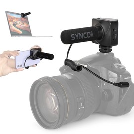SYNCO On-Camera Microphone, Mic-U3 Smartphone Cardioid Video Shotgun Mic with Magnetic Absorption for Phone Camera Laptop Vlogging YouTube Video Interview, Camera-Microphone-Shotgun-Smartphone-Video
