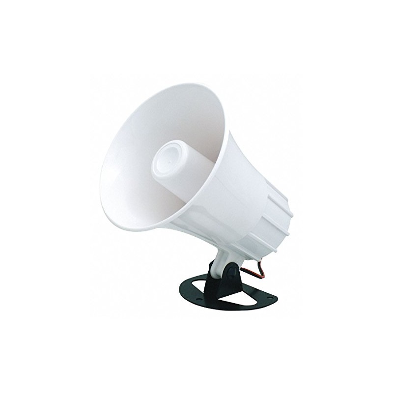 Weatherproof Alarm Siren, 5-1/4"H, White
