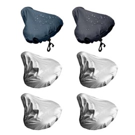 6Pcs Bike Seat Cover Waterproof, Bike Seat Rain Cover Waterproof Bike Seat Cover with Drawstring, Universal Bicycle Seat Cover Bike Seat Sun & Dust Protector for Mountain Bike City Bike