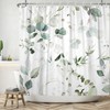 ASDCXZ Leaves Shower Curtain 180 x 200 cm, Spring Hand-Painted