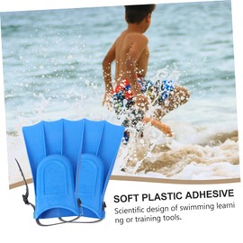 Kisangel 2pcs Swimming Fins Adjustable Diving Flippers Lightweight Snorkeling Training Fins for Learning Swim Blue