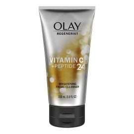 Olay Regenerist Vitamin C y Peptide 24 Exfoliating Cleanser 150 Ml 5 Fl Oz Limpiador Exfoliante Con Vitamina C Y Péptidos Formulado Por Expertos Está Elaborado Con Exfoliantes Suaves Para Suavizar