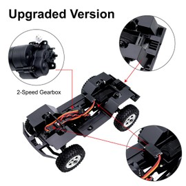 155mm 6.10in Wheelbase Assembled Frame Chassis with 2-Speed Gearbox for Rc Crawler TRX4M Bronco Defender JJRC C8809 c8801 Part