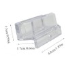 2PCS Sliding Shower Door Bottom Guide, Clear Acrylic Frameless Door