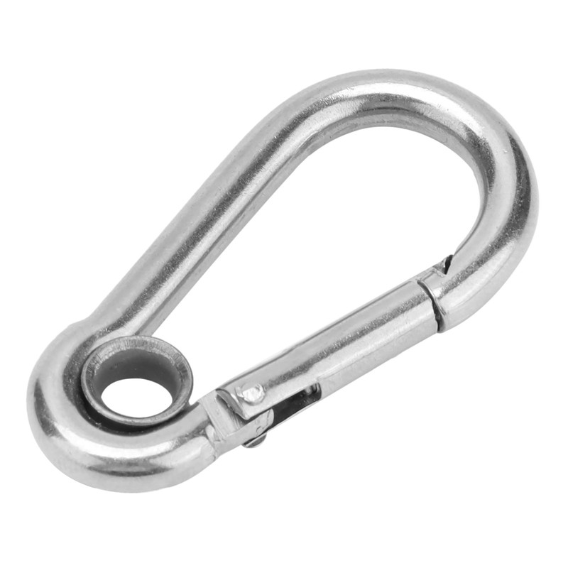 10Pcs Snap Hook Stainless Steel Safety Rope Spring Carabiner Hanging