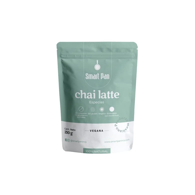 Chai latte - Sin azúcar, Sin gluten, Vegano, 100% Natural,