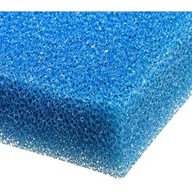Wave Point Filter Foam Sponges, Bio Sponge Filter Media Pad, Cut-to-Size Foam for Aquarium Fish Tank Aquarium Sponge Filter Foam 17.7" x 6" x 2" (Blue 20PPI)