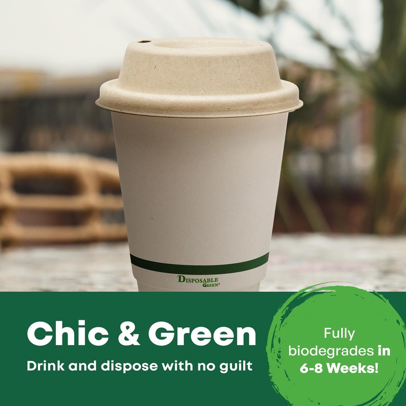 DISPOSABLE GREEN - NEXTGEN Coffee Cups Lid, Double Wall Disposable