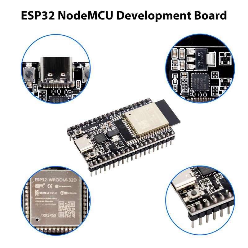 ESP32-DevKitC 38-Pin Development Board AYWHP 5 Pieces NodeMCU ESP32-WROOM WLAN