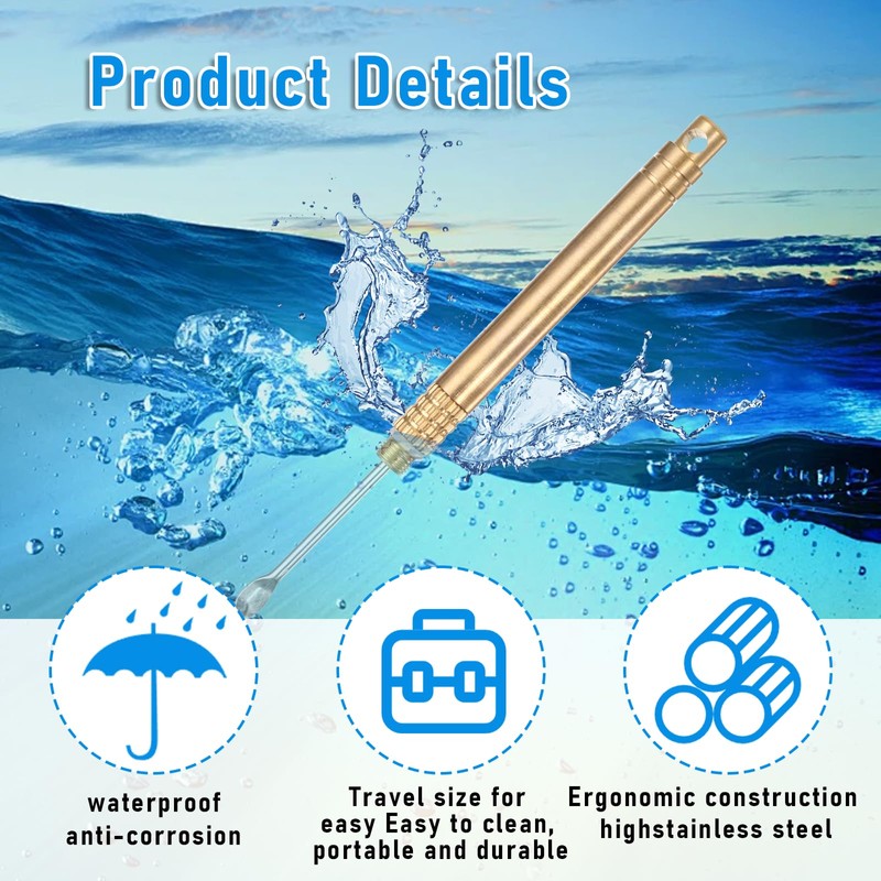 Qianyu Gold Folding Type Ear Wax Removal Tool 2 Pcs