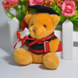 Tofficu 12 Pcs Plush Graduation Bear Stuffed Bear Pendant Bear Key Holder Stuffed Bear Plush Toy Graduation Key Pendant Plush Toys Bears Doll Keychain Mini Bears Cartoon Bear Doll Student