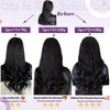 LaaVoo Human Hair Clip in Extensions 18 Inch Auburn Brown