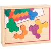 small foot Educational Game Wooden Puzzle Hexagon Shape Puzzle Made