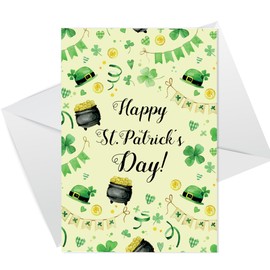 RED OCEAN St. Patrick's Day Pack of 6 Greeting Cards and White Envelopes, St Patrick's Day Cards For Friends or Family, Irish Day Cards with Shamrock for Friends, Family, Partner, Grandparents