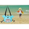 CAREOR Creative Beach Zipper Bag, Portable Crab-Shaped Mesh Beach Bag