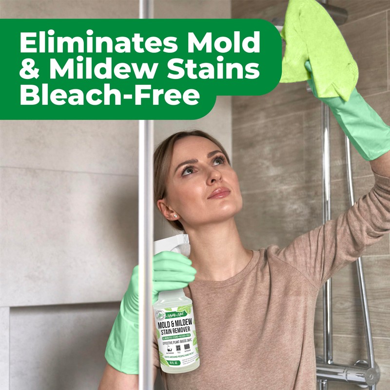 Mighty Mint Mold & Mildew Stain Remover Spray, Rapid Clean