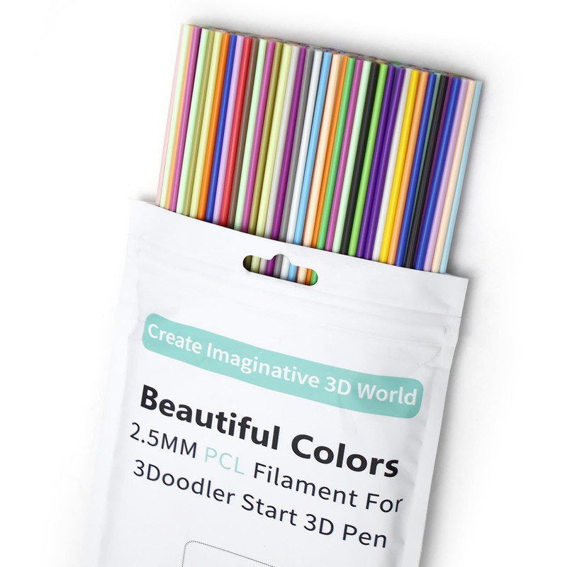 25 Colors 250PCS 3D Pen Filament Refill for 3doodler Start