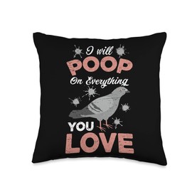 I Will Poop On Everything You Love for a Fly Animal Throw Pillow