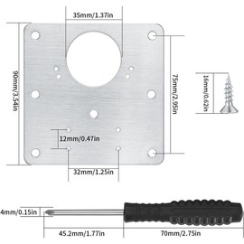 10 count Cabinet Hinge Repair Plates Kits, Kitchen Cupboard Door Hinge Repair Plates, Stainless Steel Hinge Repair Fixing Bracket Plate Kit with Screws/ for Kitchen Furniture Cabinet Door:_20