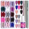 Pack of 360 Glue-On Nails, LEOBRO Fake Nails, Matte Artificial