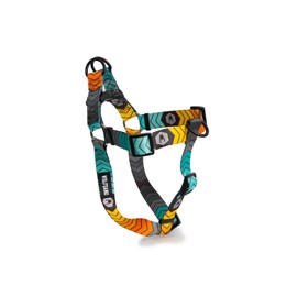 Wolfgang Heavy Duty Adjustable Dog Harness, Pull-Tested to Over 800 lbs for Walking & Training, ChevTech Print, Large