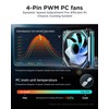 AsiaHorse COSMIQ-RE-Black 120mm Case Fan, Infinity Mirror FDB Reverse Fan