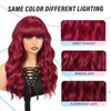 purshine Long Wine Red Wig for Women, 21 Inch Long