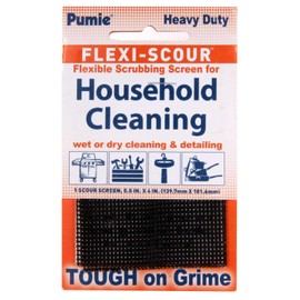 PUMIE Flexi-Scour Flexible Scrubbing Screen for Household Cleaning, 5.5" x 4" Flexible Scouring Mesh Pad, Removes Stain, Carbon, Rust, Abrasive Grit Screen for Toilet Bowls, Kitchen & Grill(Pack of 1)