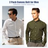 SUOSDEY 2 Pack Mens Canvas Belt with Double D-Ring,Durable and