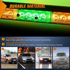 Nilight 29.5" Roof Top Strobe Lights 56LED Hazard Light Emergency Safety Warning LED Flashing Light Bar Magnetic Mount 12V 24V Cars Trucks Tractors Snow Plows Construction Vehicles
