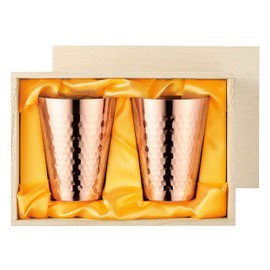 Asahi Tumbler Set of 2, 11.8 fl oz (350 ml), Made in Japan, Pure Copper, 25 times the thermal conductivity of stainless steel, Cools well and keeps cold, Heat Retention, Excellent craftsmanship