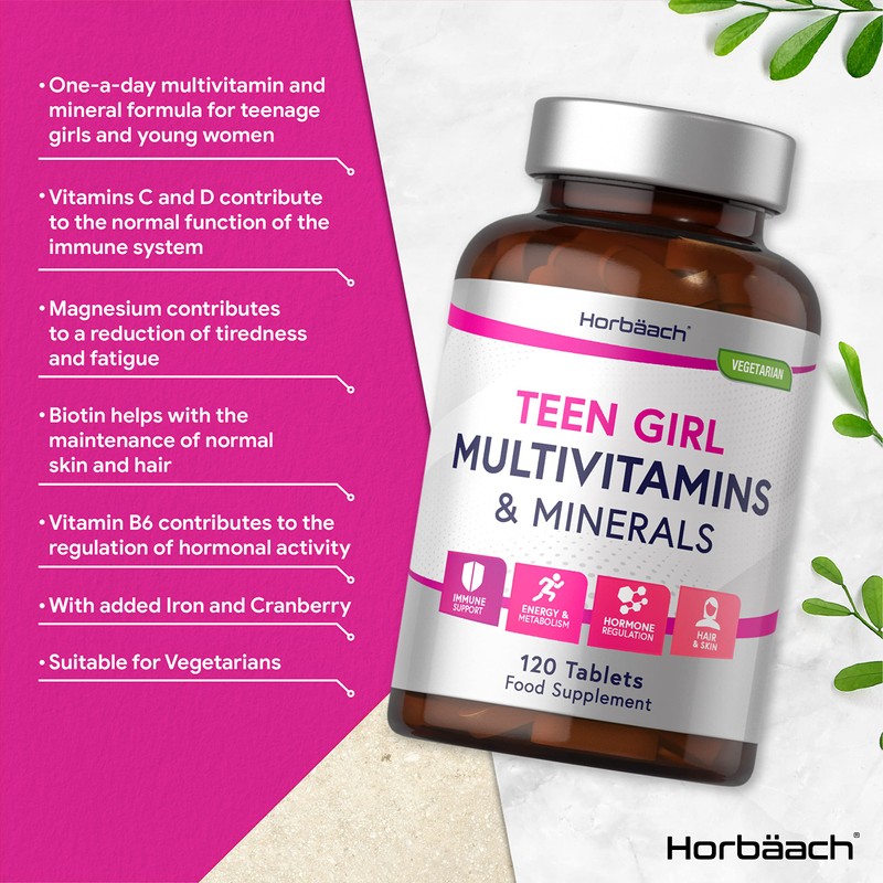 Multivitamins and Minerals for Teen Girls | 120 Tablets |